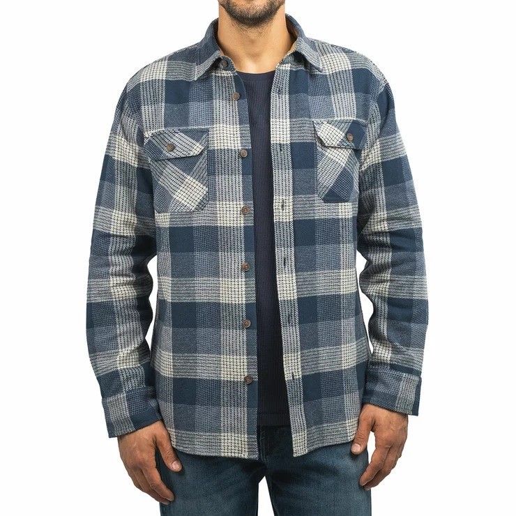 JACHS Men's Shirt & Crew Pack, Size S, Incl: Flannel & Long Sleeve Thermal