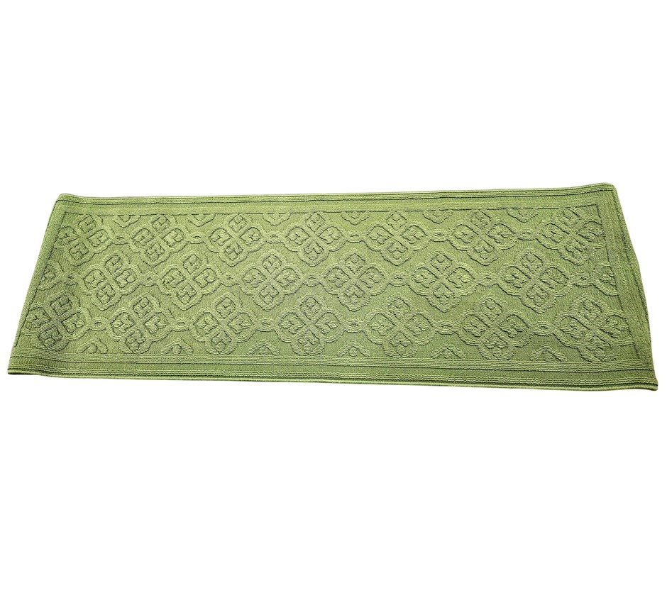 2 x RUG & CO Floor Runner Rug Mat, Green.