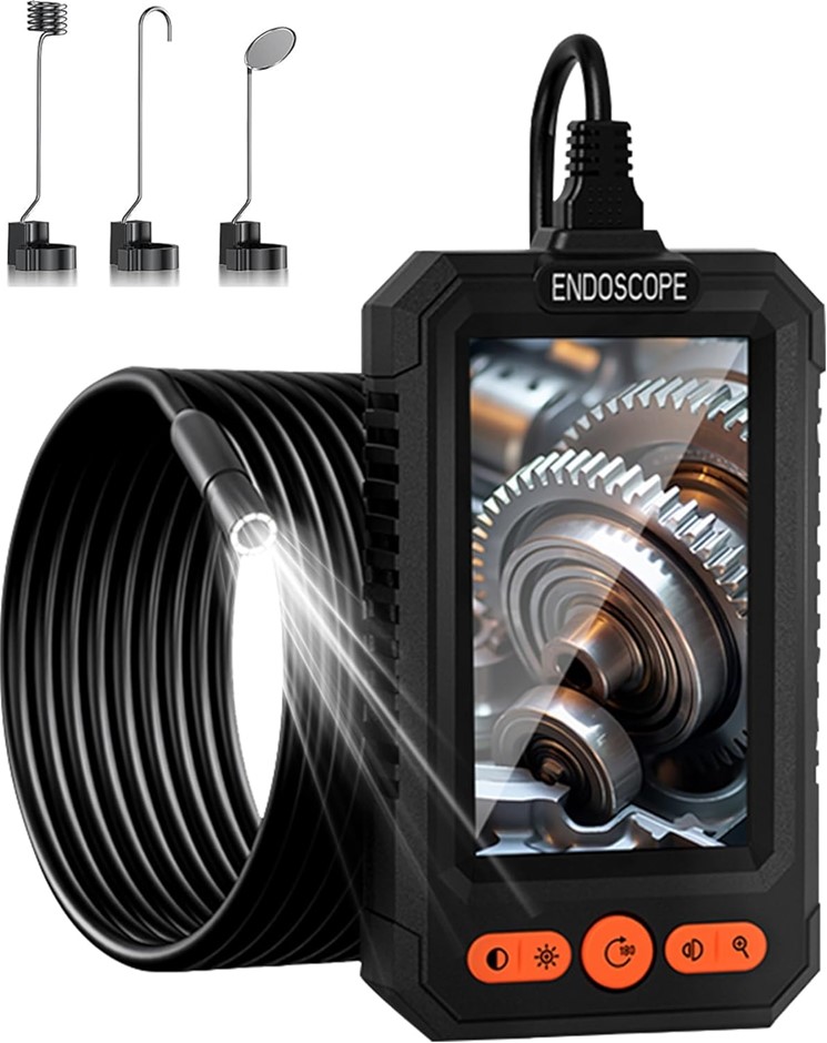 Industrial Endoscope With 4.3'' IPS Screen 1080P HD 8mm IP67 Waterproof Bor