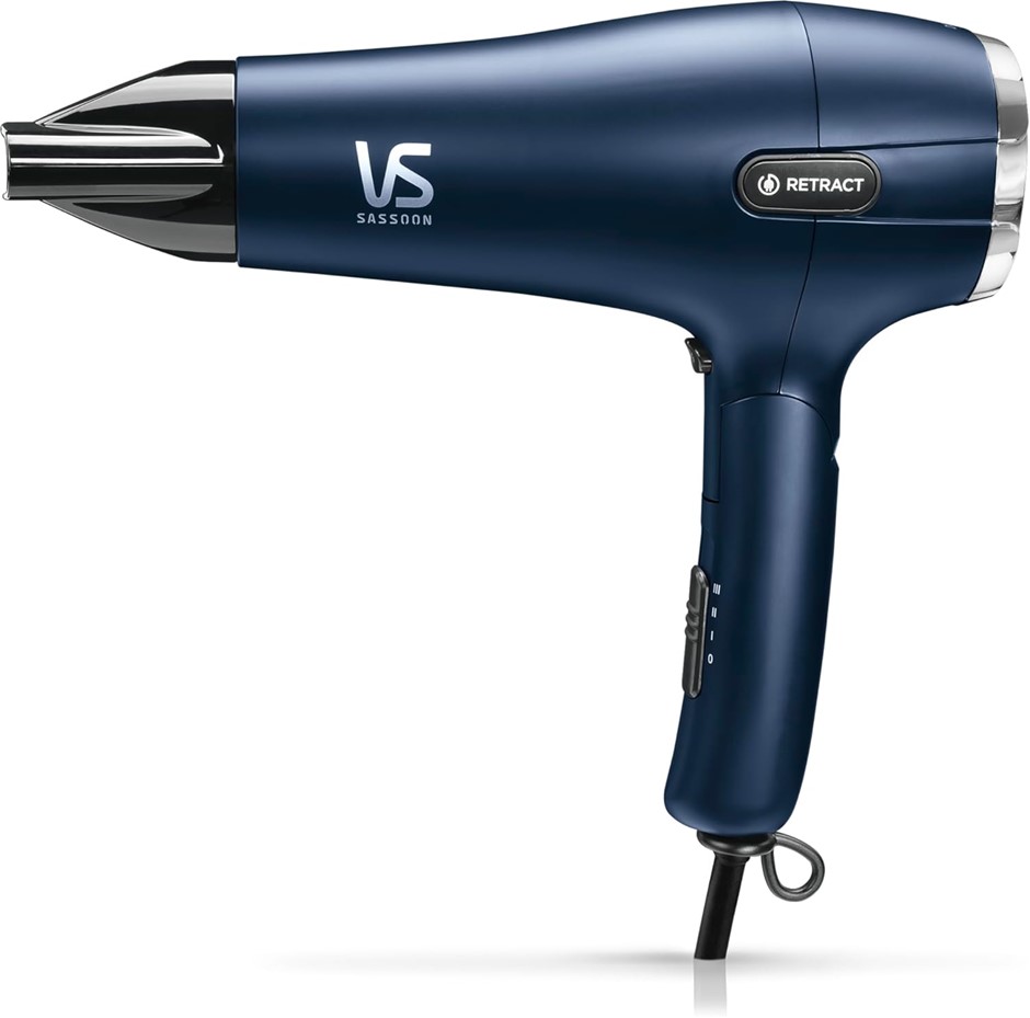 VS Sassoon Cord-Keeper Dry & Style Hair Dryer – 2100W, Ionic Conditioning,