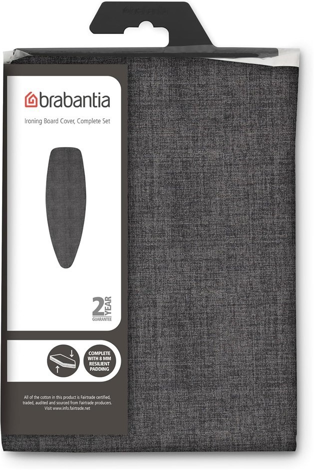 Brabantia 8mm Thick Underlay Ironing Board Cover (D Board/Denim Black) Heat