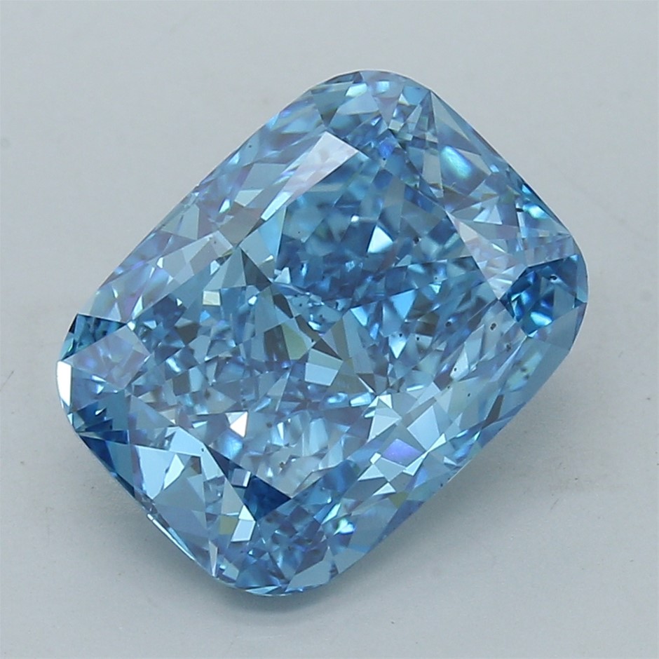 7.87 Carats Fancy Vivid Blue/SI1 Lab Grown Diamond - IGI Certified