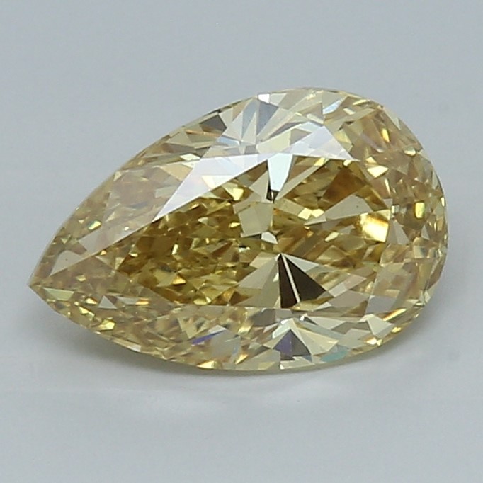 2.57 Carats Fancy Vivid Yellow/VS1 Lab Grown Diamond - IGI Certified