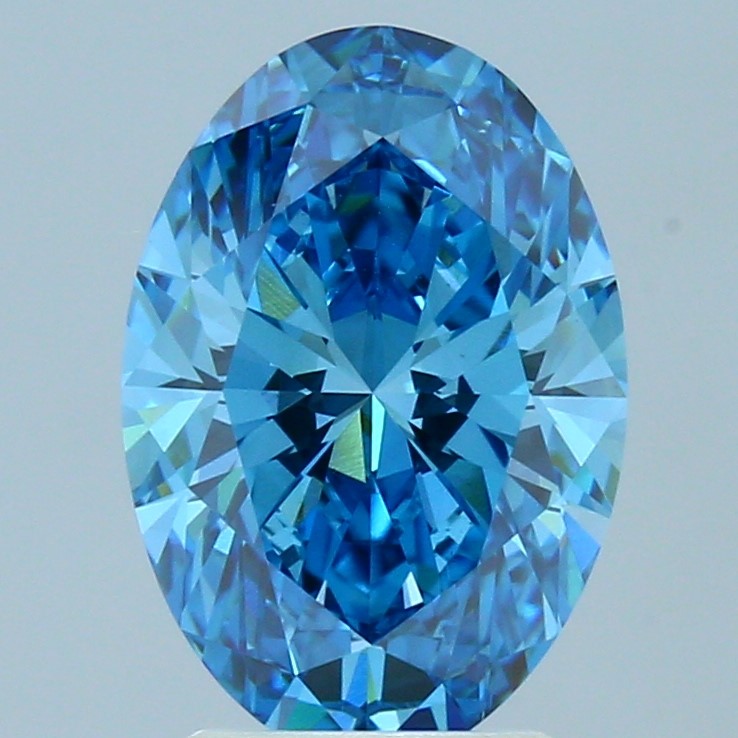 2.59 Carats Fancy Vivid Blue/VS1 Lab Grown Diamond - IGI Certified