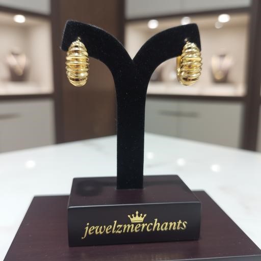 22K/Italy Gold Filled Earring -(stamped 22K/Italy)-Warranty Quality