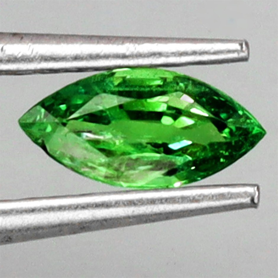 0.38ct Marquise Facet Cut Green Tsavorite Gemstone - 1Pc