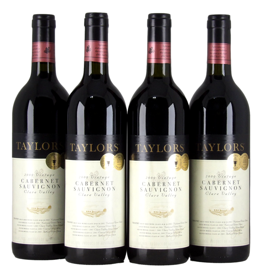 Taylors Cabernet Sauvignon 2000 (4x 750mL), Clare Valley