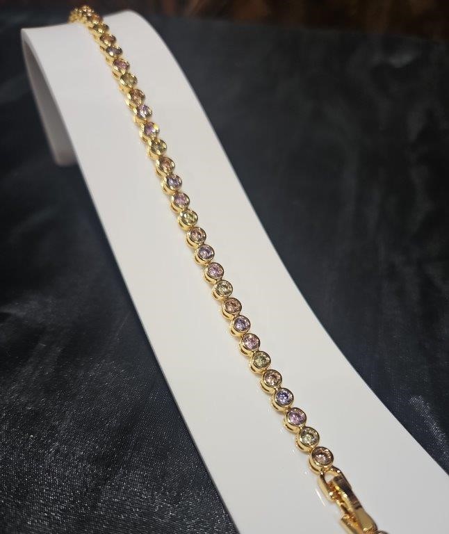 22K/Italy Gold Filled Bracelet -(Stamped 22K/Italy)-Warranty Quality-Gift