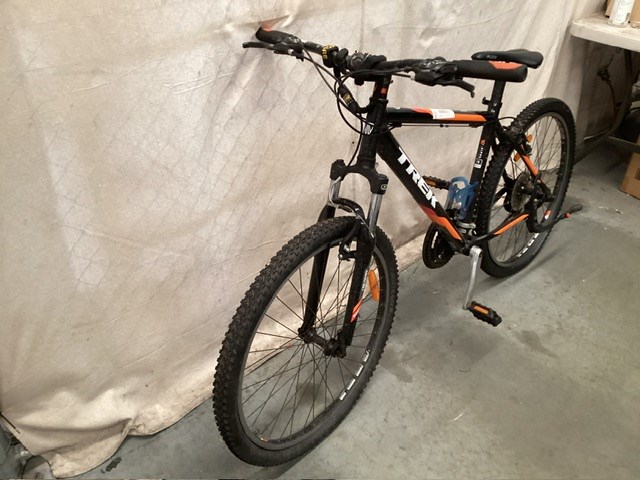 <p>Black/Orange Trek Mountain Bike </p>