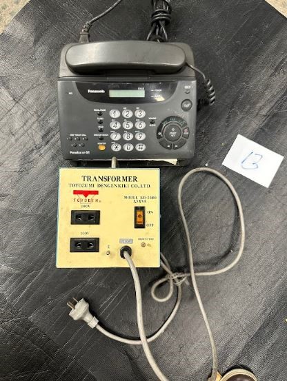END OF LEASE SALE: Panasonic fax machine and transformer