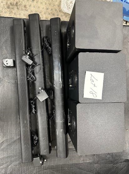 END OF LEASE SALE: Large quantity of subwoofer with soundbar