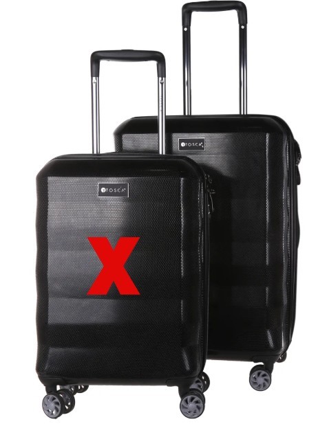 TOSCA Hard Side Spinner Luggage Medium, Black. NB: minor use, no box