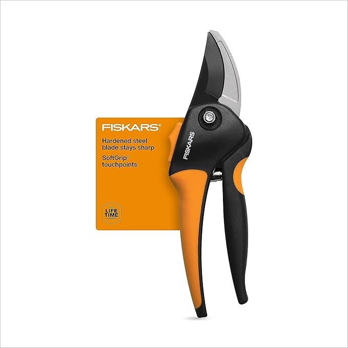 FISKARS Bypass Pruning Shears, Branch Cutter with 5/8" Cut Capacity, Garden