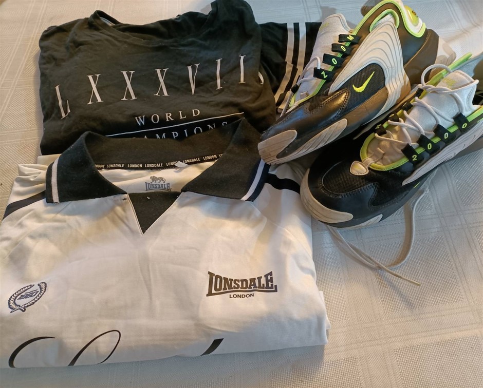 Nike Zm Air US 9.5 Used, Lonsdale Size 14 New, Jayjays T Shirt XL Used