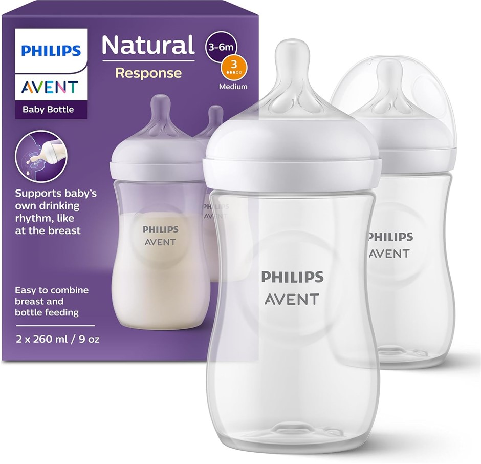 BUNDLE Philips Baby Bottles; 1 X Philips Avent Natural Response Baby Bottle