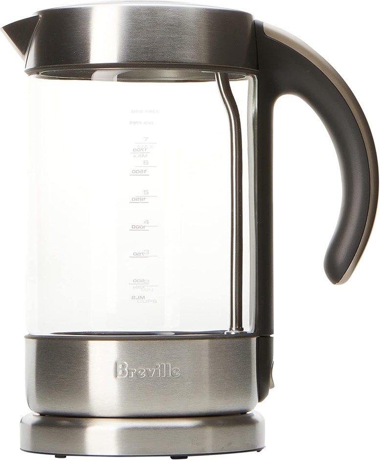 BREVILLE Crystal Clear 1.7 Litre Kettle, BKE750CLR. NB: Minor use, mineral