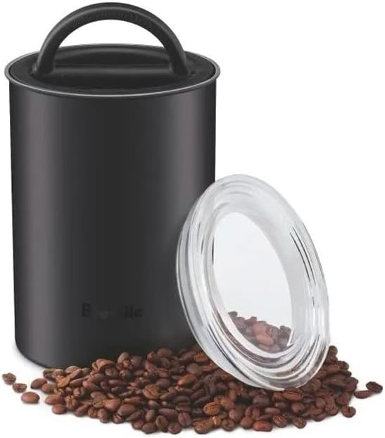 BREVILLE The Bean Keeper Coffee Canister, Black Truffle, Model No.: BES030B