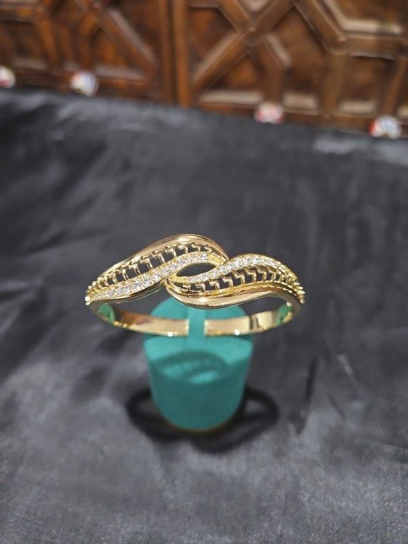 18K/Italy Gold Filled Bangle -(Stamped 18K/Italy)-Warranty Quality-Gift