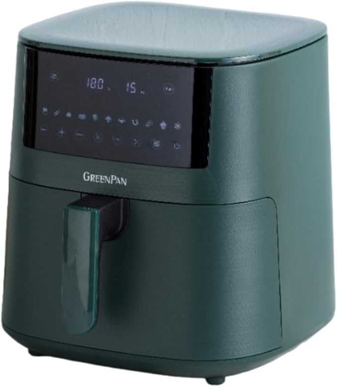 GREENPAN Bistro XXL Coloured Air Fryer - Pine Green. NB: Has Been Used.