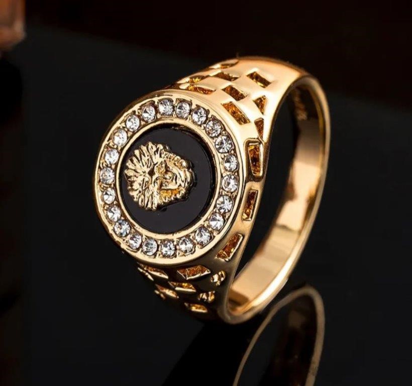 Italy 925 Silver Hip Hop Men's Ring (Stamps)-10 US