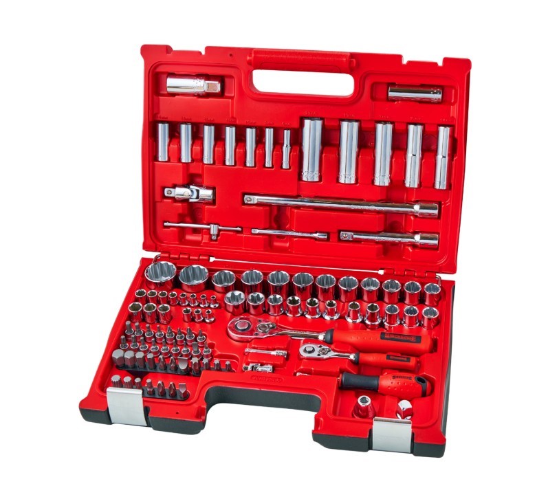 SIDCHROME 98pc 1/2" & 1/4" Drive Metric Socket Set. Contents: 1/4” Drive So