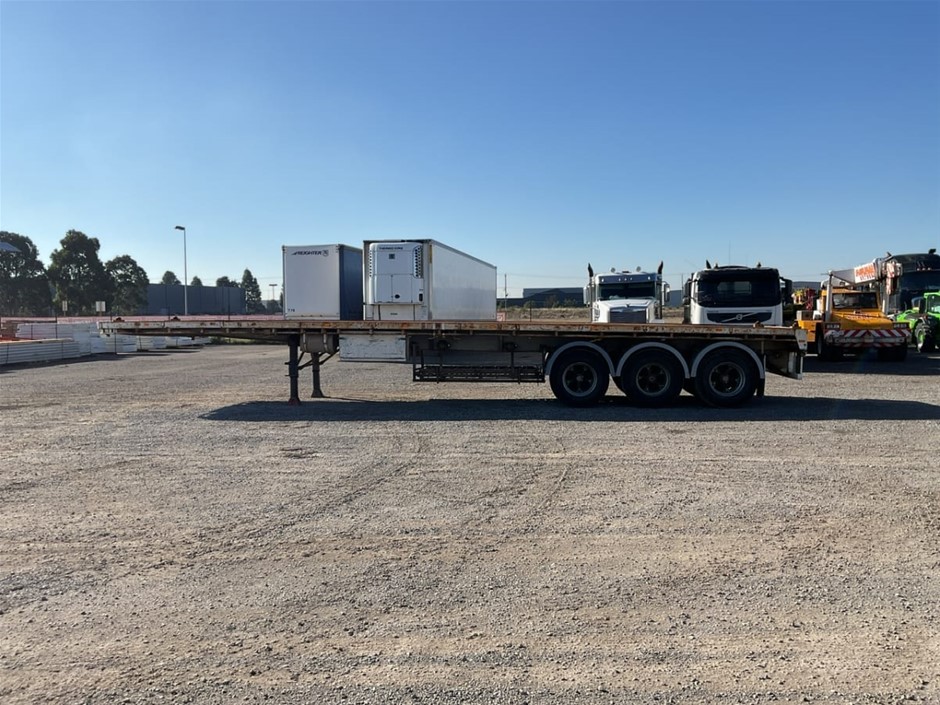 1990 Krueger ST-3-35 Trailing Flat Deck B Trailer