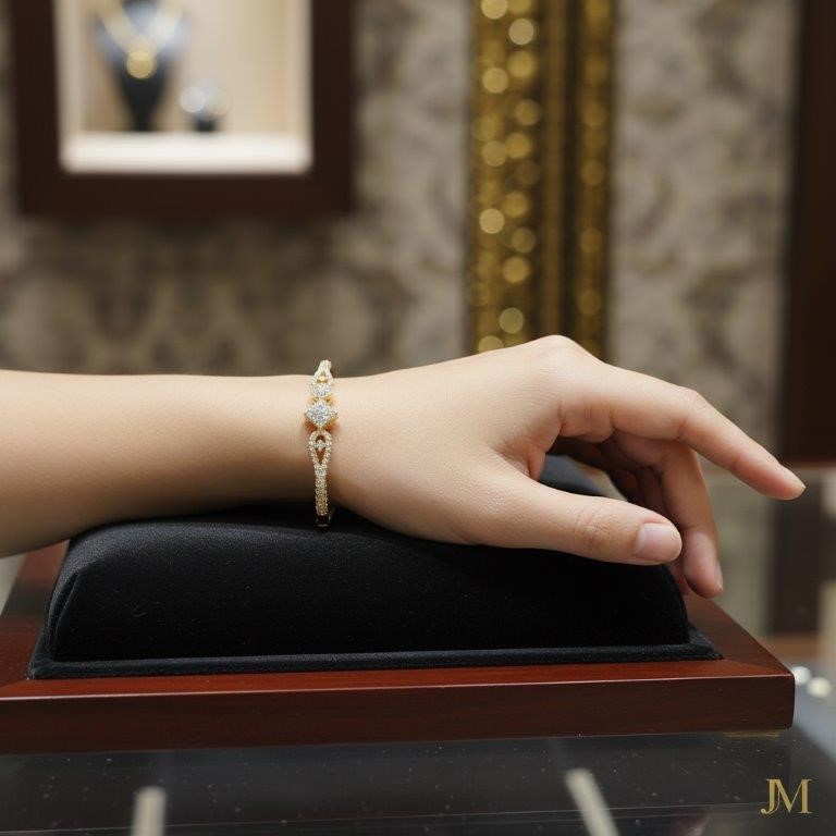 18k Italy Stamped Yellow Gold Filled Bangle Quality Guarantee-Bonus Gift
