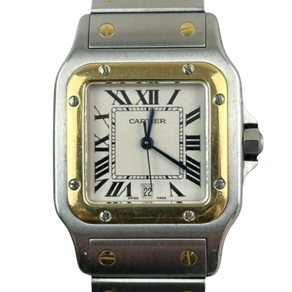 CARTIER SANTOS GALBEE 29MM STAINLESS STEEL & YELLOW GOLD 187901 WXO & COA