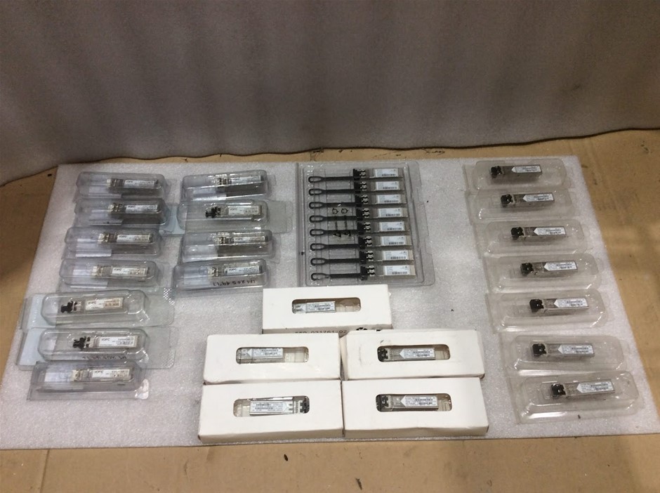 Mixed Brand SFP Fiber Optic Transceiver Modules (Lot of 31)