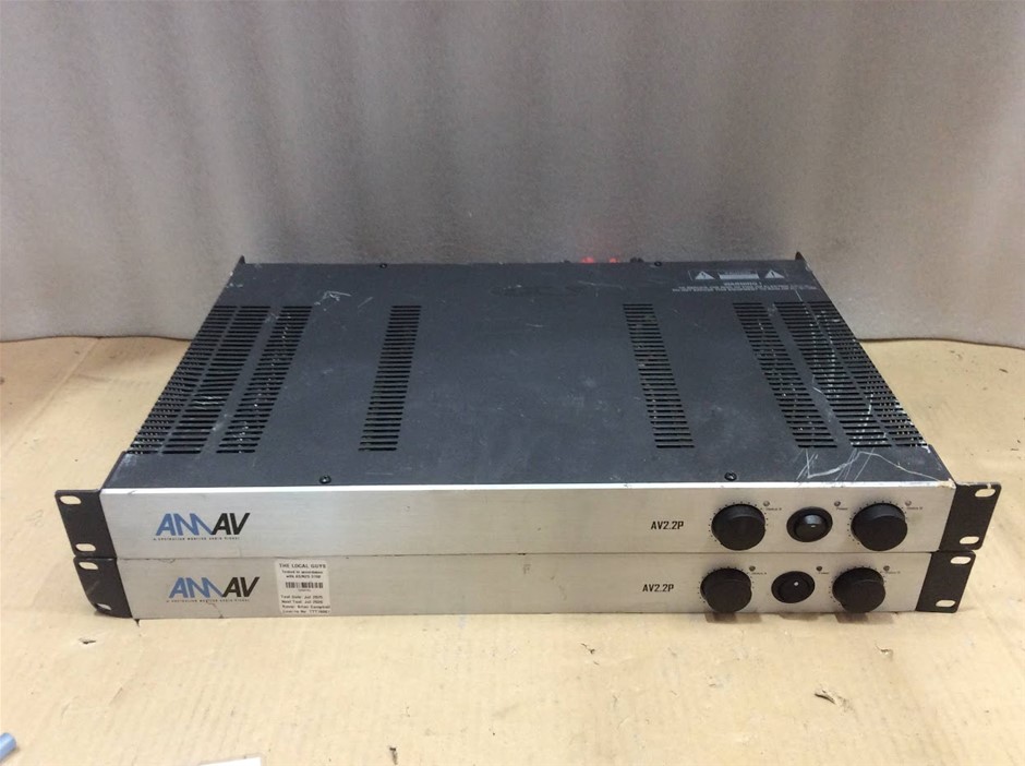 AMAV AV2.2P Professional Audio Power Amplifiers (Lot of 2)