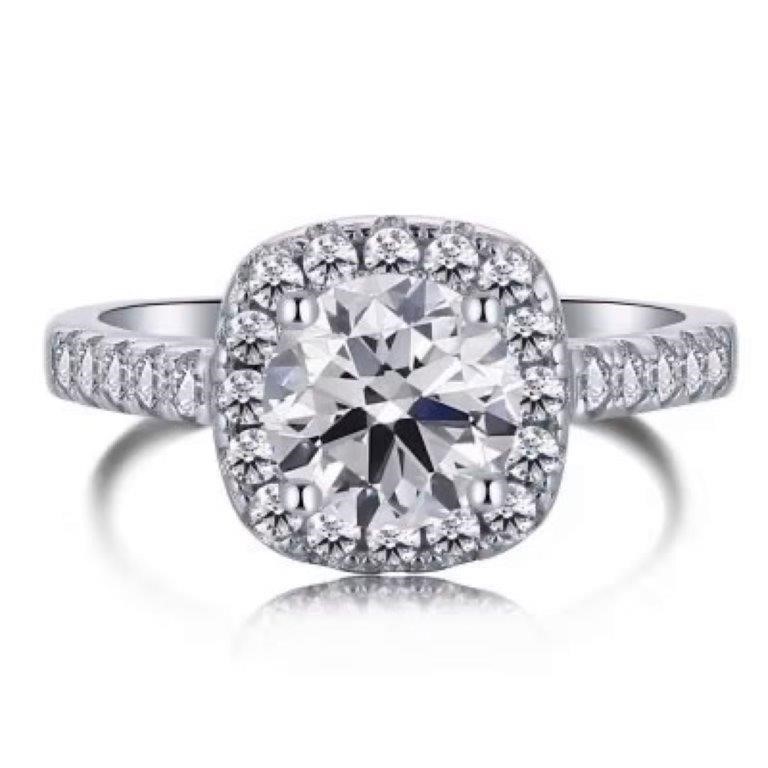 1.5ct Round Simulated Diamond 925 Sterling Silver Ring - Size 5