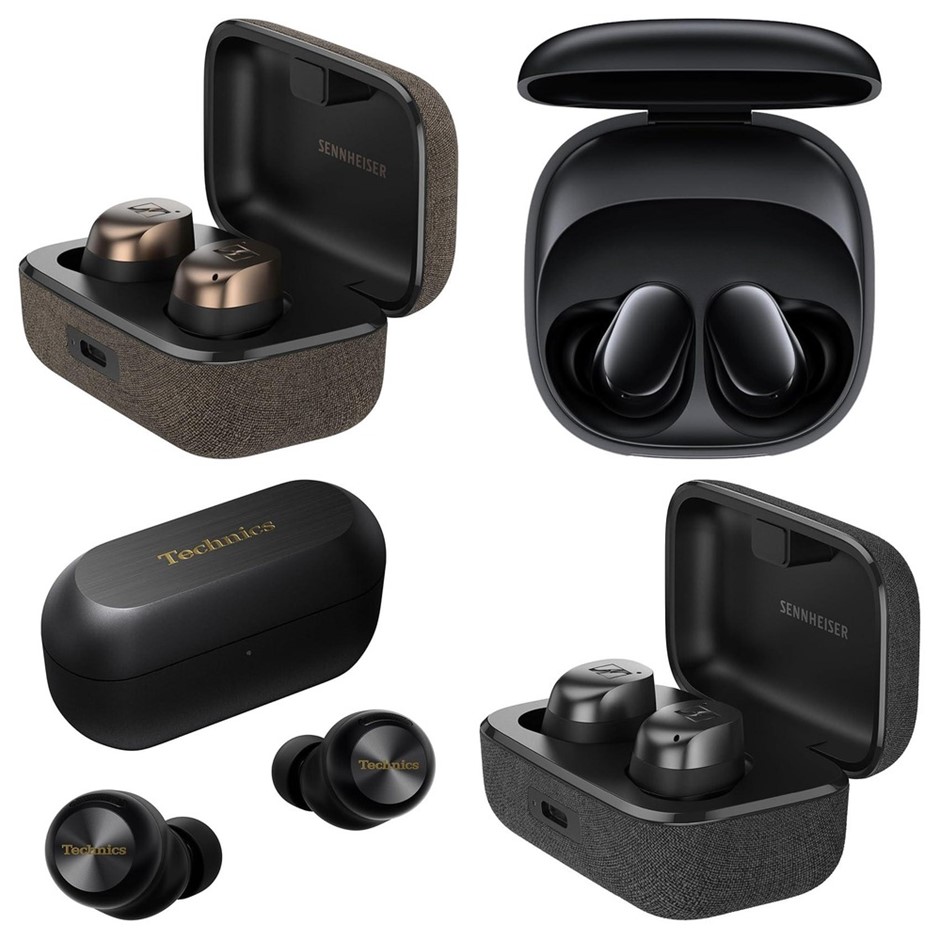 4 x Assorted Wireless Earphones. 1 x SENNHEISER MOMENTUM Wireless 4 - Black