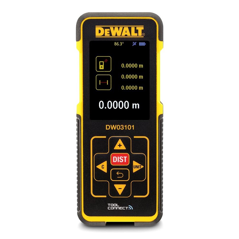 DeWALT 100M Tool Connect Laser Distance Measurer. NB: Minor use & Not in Or