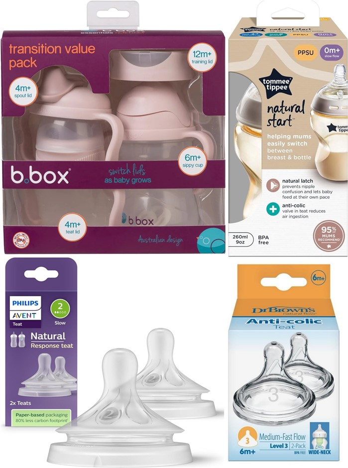 Baby Feeding Bundle – B.BOX Bottle to Cup Transition Value Pack 240 ml 4-Pa