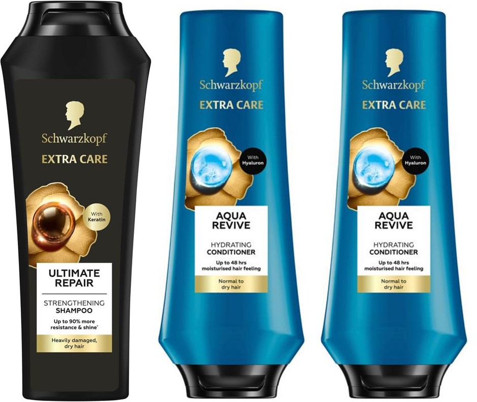 Schwarzkopf Hair Care Bundle: Extra Care Ultimate Repair Strengthening Sham