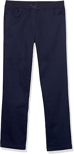 NAUTICA Girl's School Uniform Twill Skinny Pants, Size 10R, Navy Pull-on, N