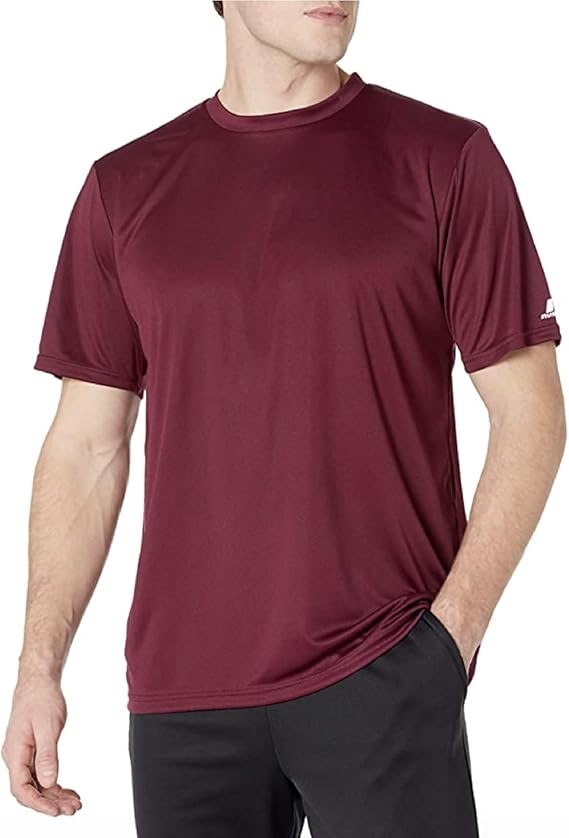 RUSSELL ATHLETIC Men's Performance T-Shirt, Small, Maroon, 629X2M. Buyers