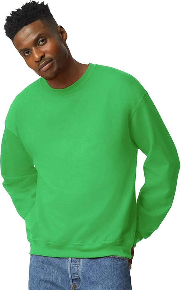 GILDAN Men's Fleece Crewneck Sweatshirt, Irish Green, Size XL, (1348669) G1