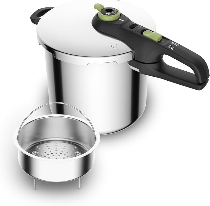 TEFAL Secure Trendy Induction Stainless Steel Pressure Cooker 8L, P2584402.