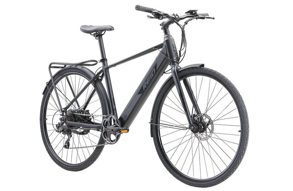 REID Black Top Commuter 1.0 eBike, Small 42cm, Matte Black Important Not