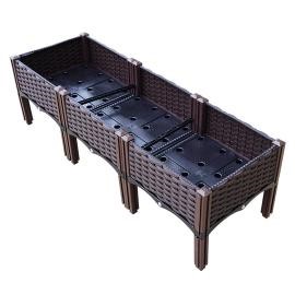 Green Fingers Garden Bed 120x40x36cm PP Planter Box Raised Container