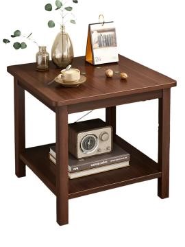 Walnut Side Table - Solid Wood Legs and Thickened Panel