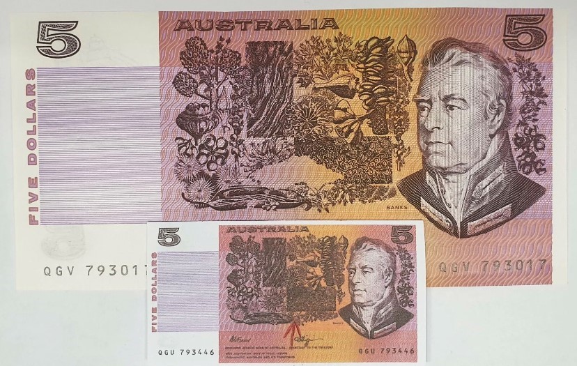 1990 $5 Rare misprint error or obstruction
