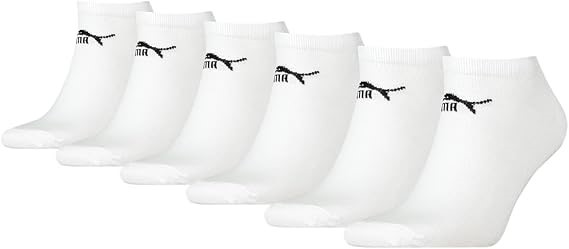 PUMA Unisex Elements Sneaker Socks 6P, White, US7-9, 907984. Buyers Note -