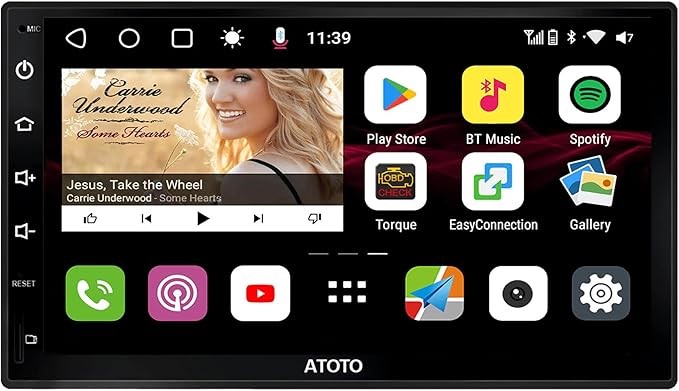 ATOTO S8 Premium Double-DIN Android Car Stereo, Wireless CarPlay & Android