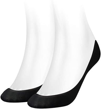 2 Pairs x TOMMY HILFIGER Women's Ankle Socks, Size 39/42, Black, 353006001.