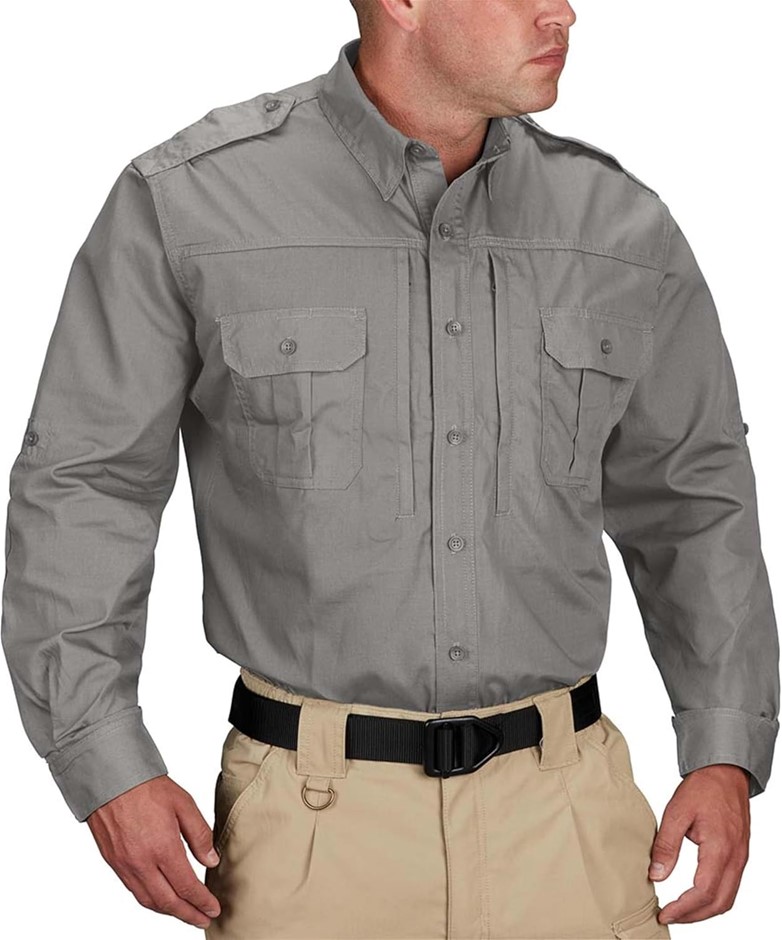 PROPPER Men's Long Sleeve Tactical Shirt, Size 3XL(R), Grey, F531250. Buye