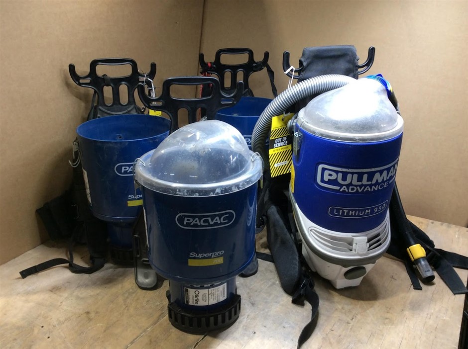Mixed Pullman And Pacvac Backpack Vacuum Cleaners