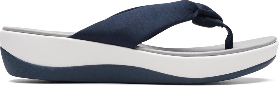 Clarks Women's Arla Glison Flip Flop, Blue Fabric, 12 Buyers Note - Discou