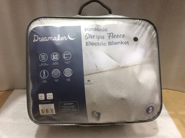 Dreamaker DM-07834 Pinsonic Sherpa Fleece Electric Blanket